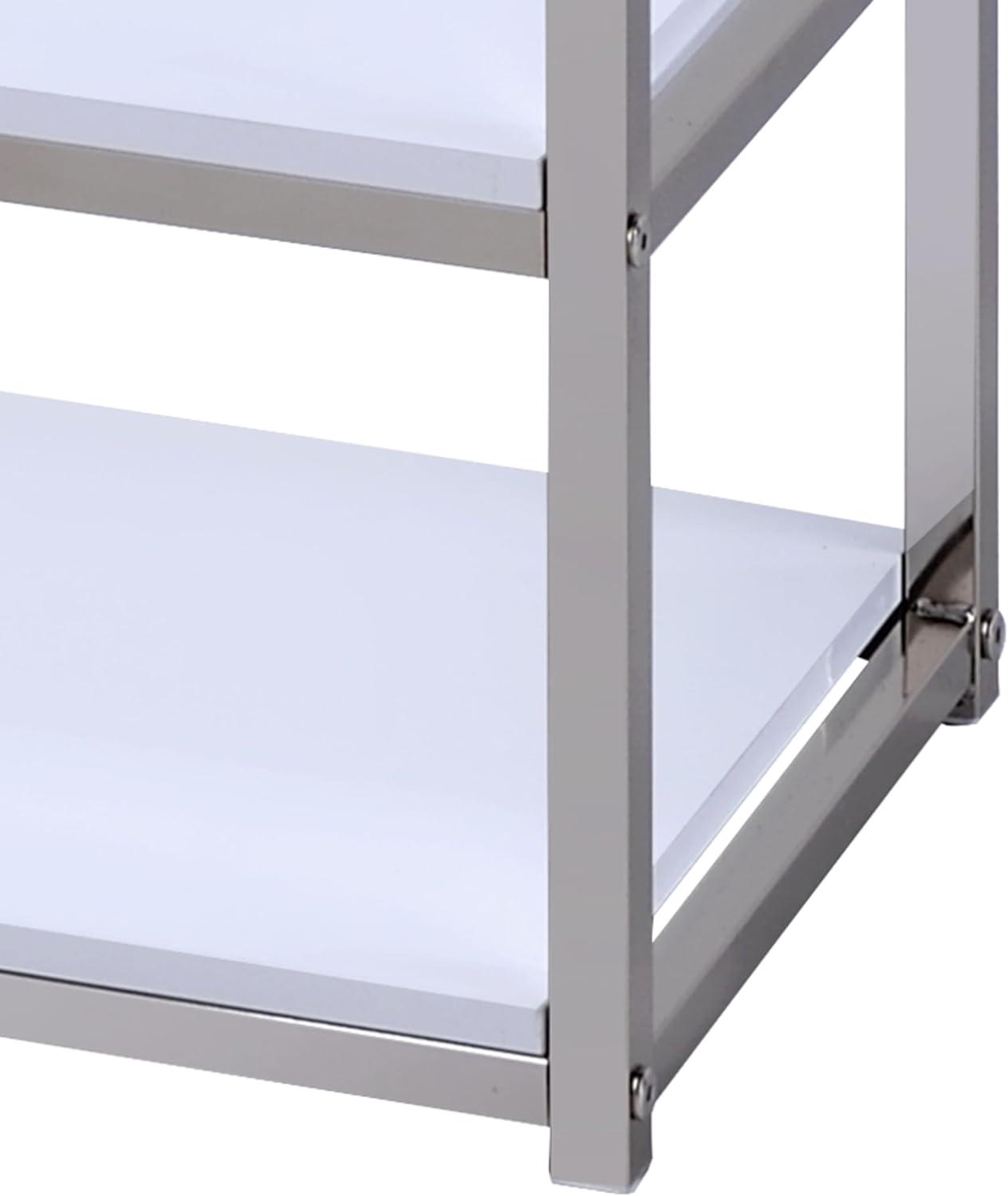 Alize Metal Modern Artsy styled Gray Finished Bookcase with Shelves