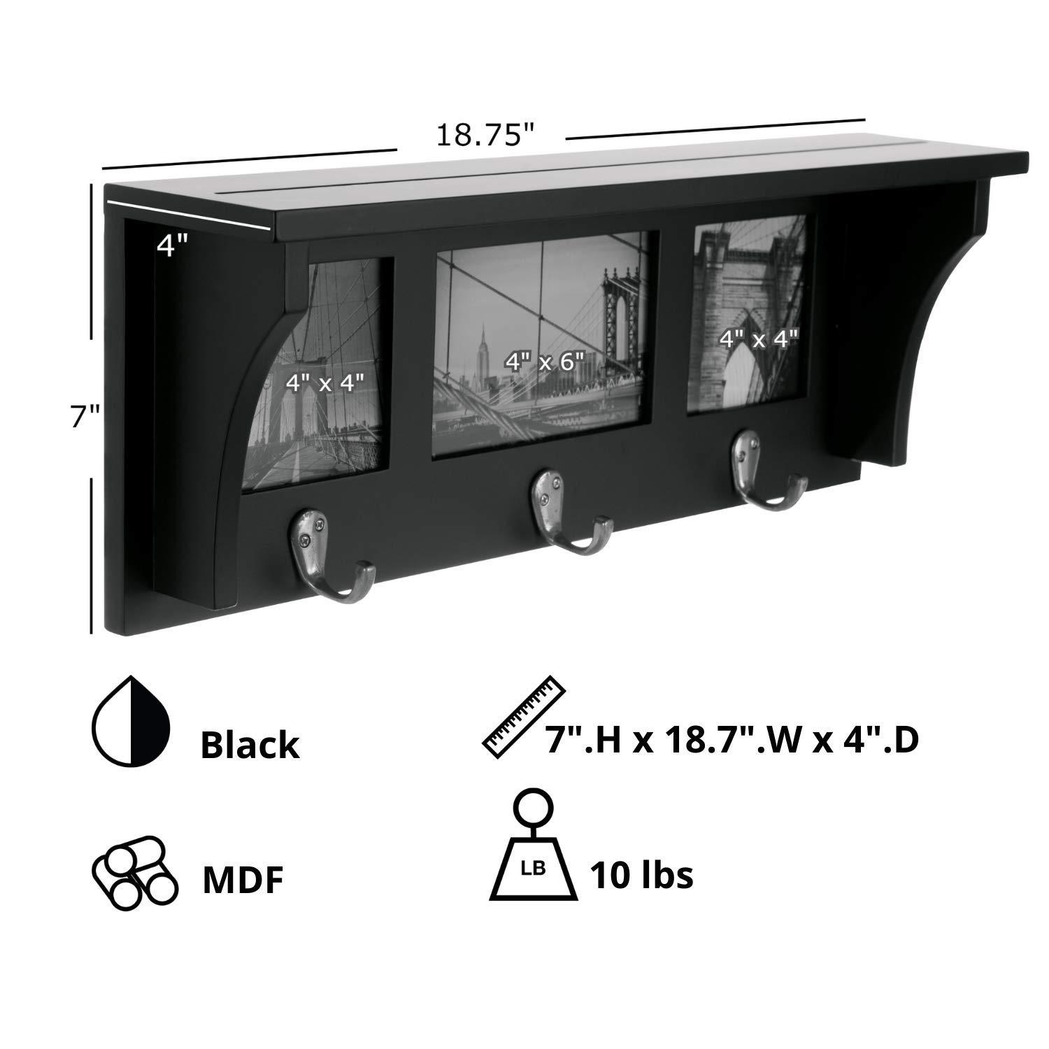 Winston Porter Lemire Wall 3 - Hook Wall Mounted Coat Rack