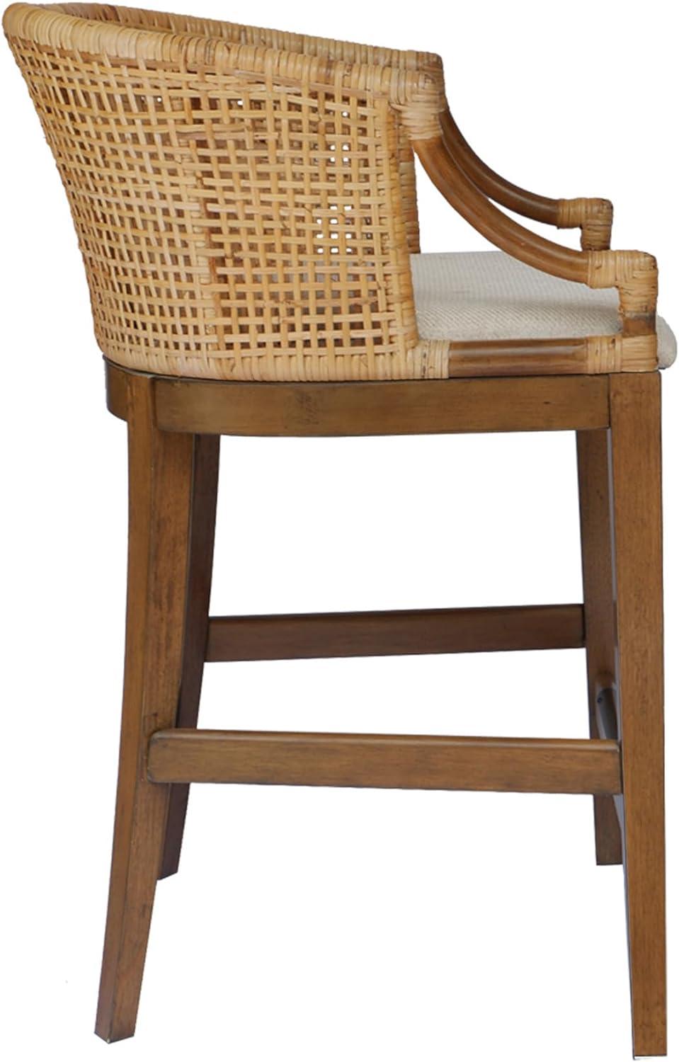 Martha Stewart Playa Handcrafted Rattan Counter Stool