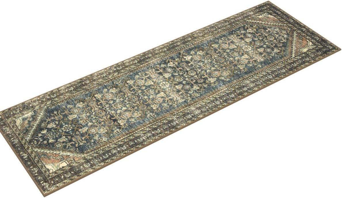 Banks I Rug by Magnolia Home by Joanna Gaines x Loloi - Denim and Clay / 2'6" x 7'6" Runner