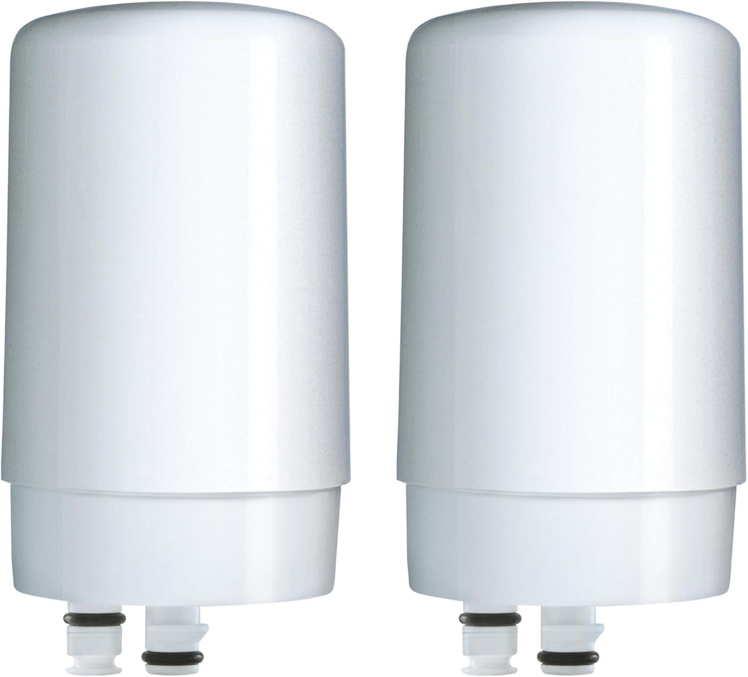 Brita White Faucet Water Filter Replacement Cartridges, 2-Pack