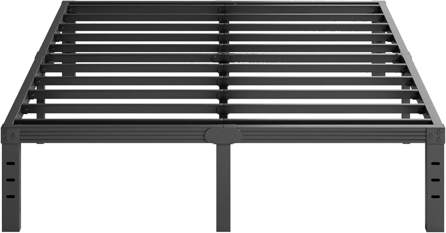 14 inches Queen Bed Frames No Box Spring Needed ,2500 lbs Heavy Duty Metal Platform Bed Frame with Storage Queen Size for Adult Black
