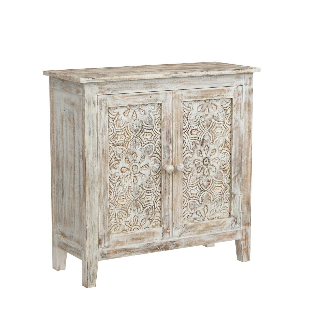 Jofran, Global Archive Hand Carved 32" Accent Chest