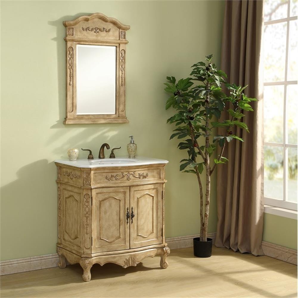 Elegant Lighting Vf10132-Vw Danville 32" Free Standing Single Basin Vanity Set - Beige