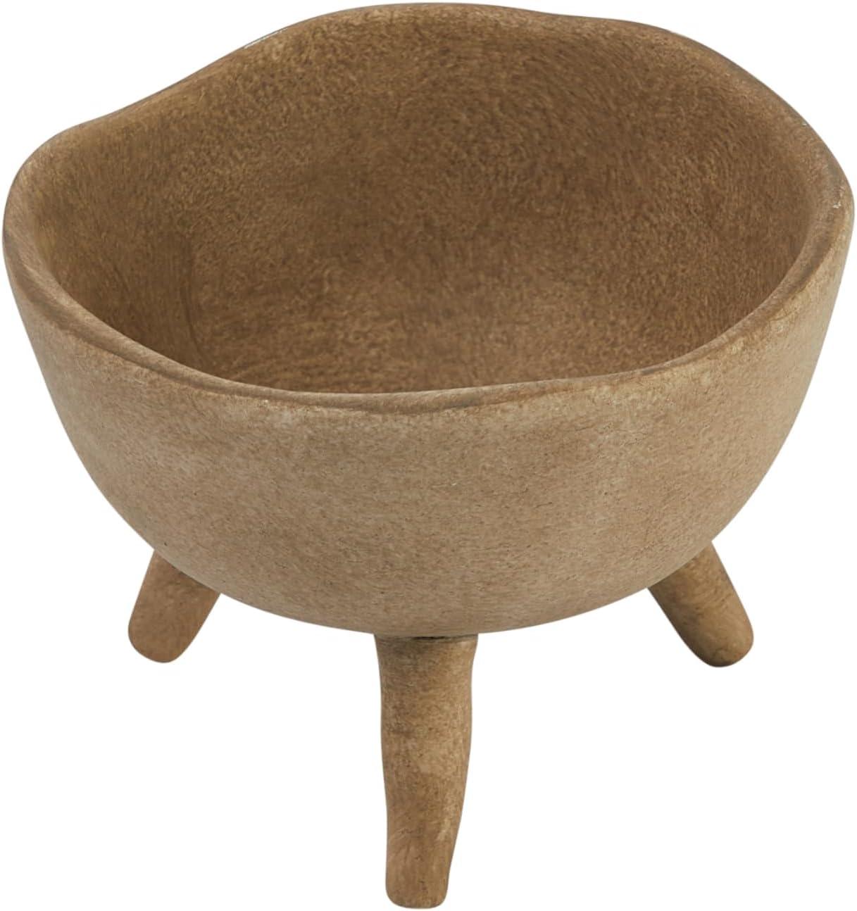 Creative Co-Op Large Matte Taupe Terracotta Footed Planter