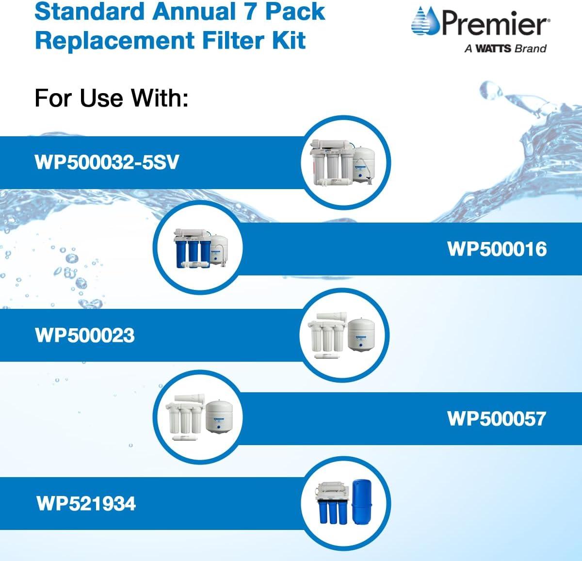 watts premier wp500024, 7 annual pack replacement filter kit