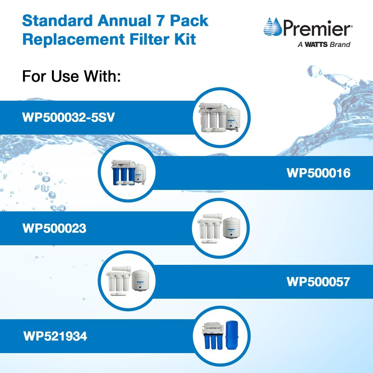 watts premier wp500024, 7 annual pack replacement filter kit