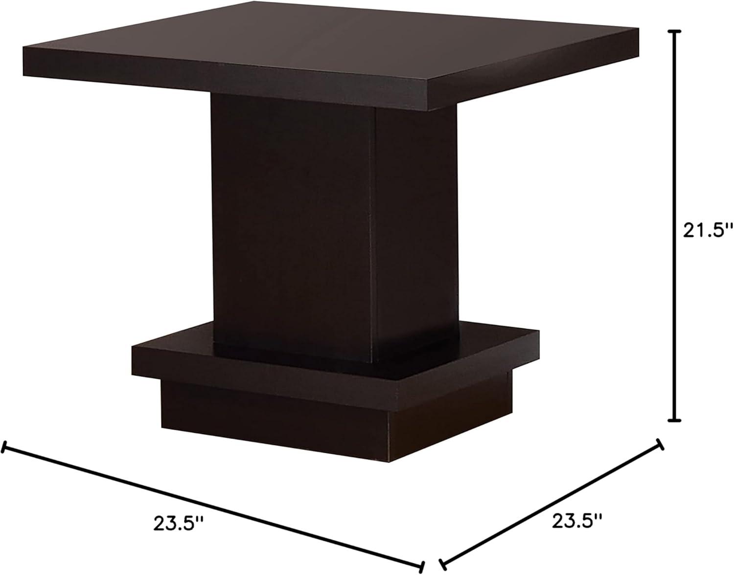 Reston Square Wood End Table Cappuccino Brown - Coaster