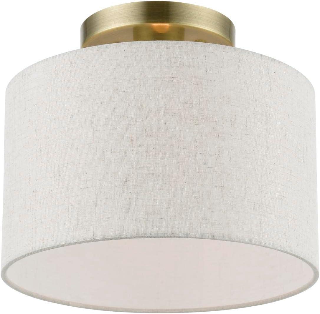 Livex Lighting Blossom 1 - Light Semi-Flush Mount in  Antique Brass