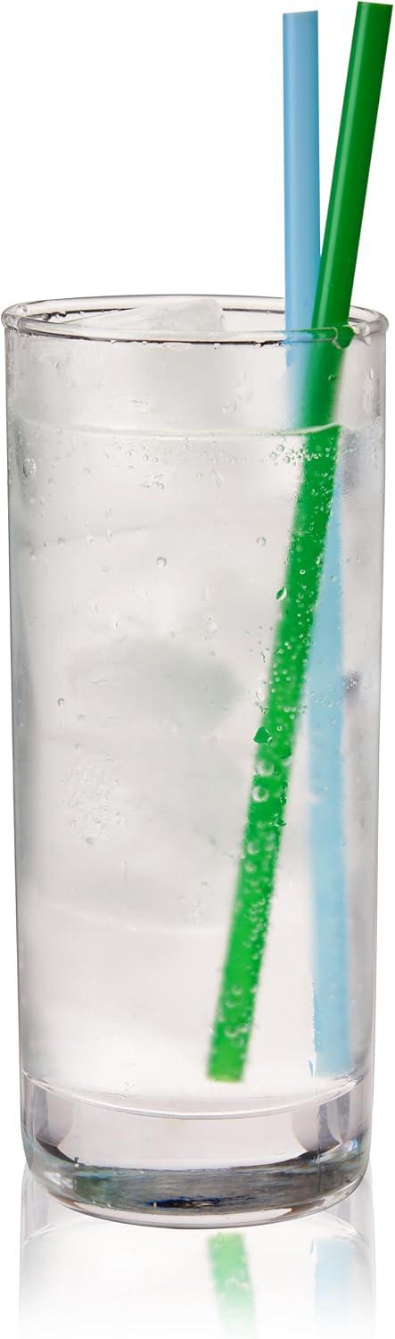 True Colorful Straws, Long Disposable Straws for Cocktails, Smoothies, Iced Coffee, Disposable Party Supplies, Assorted Colors, Set of 100