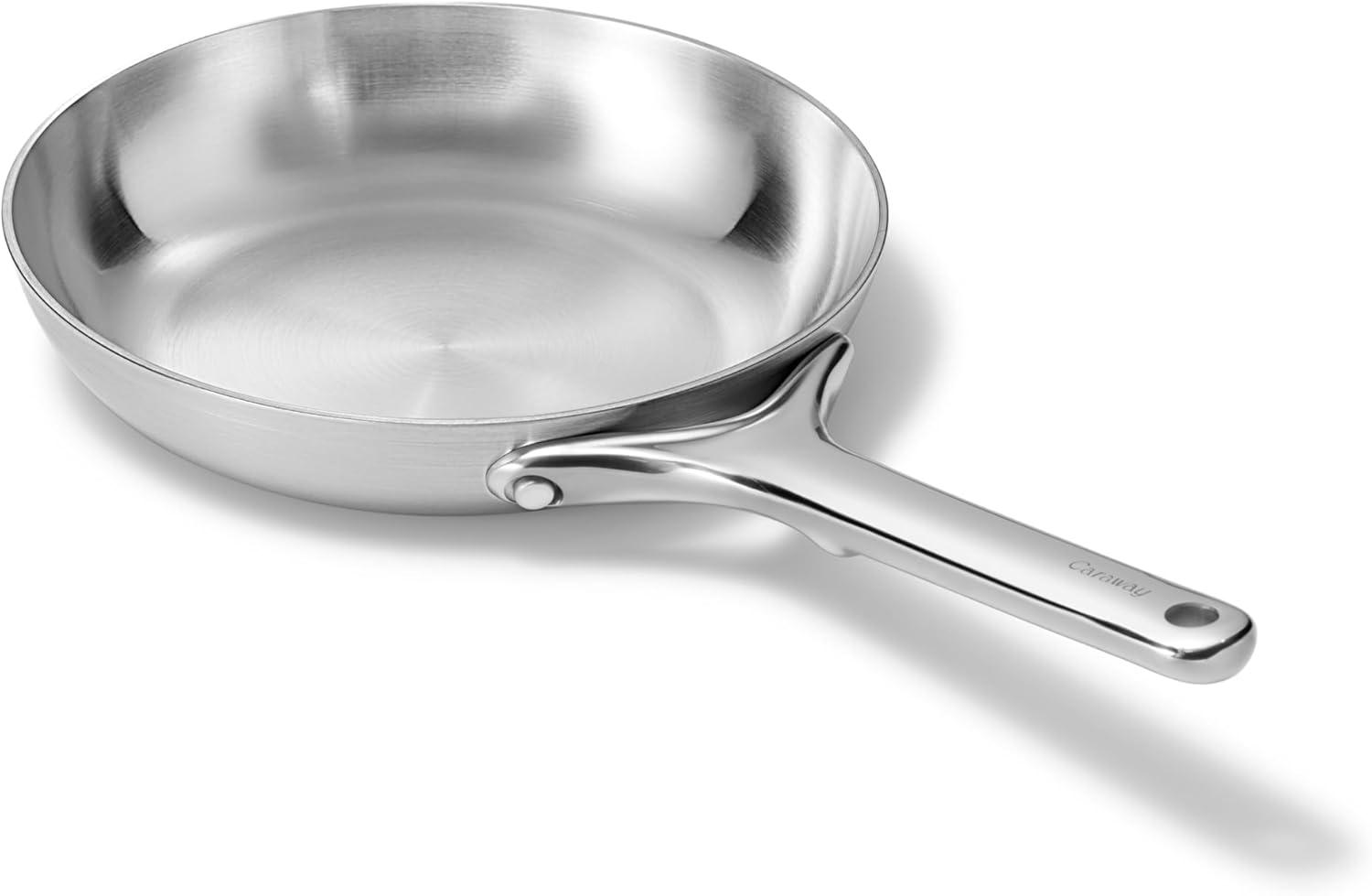 8-Inch Silver Stainless Steel Nonstick Fry Pan