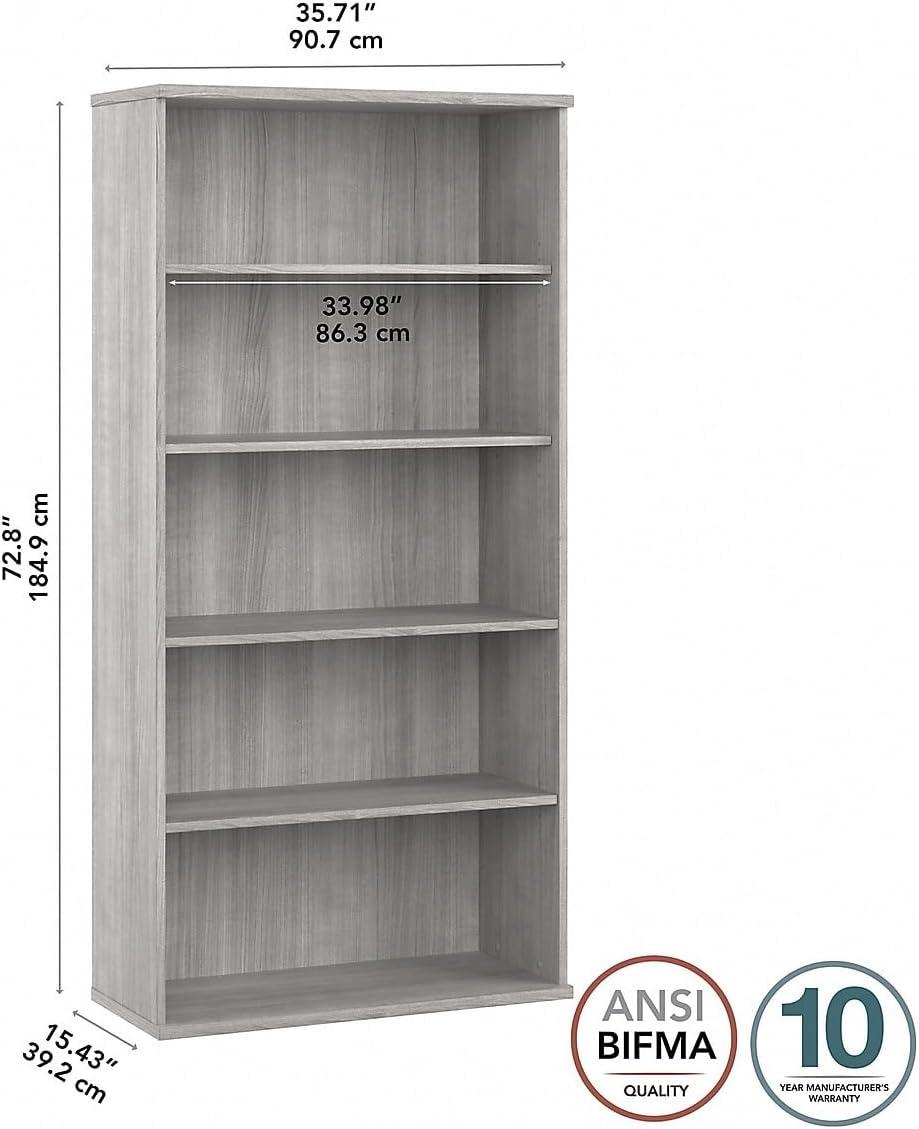 Bush Business Furniture Hybrid Tall 5 Shelf Bookcase