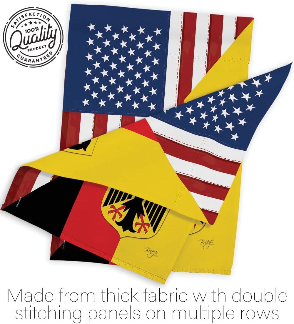 Breeze Decor 58381 US German Friendship 2-Sided Impression Garden Flag - 13 x 18.5 in.