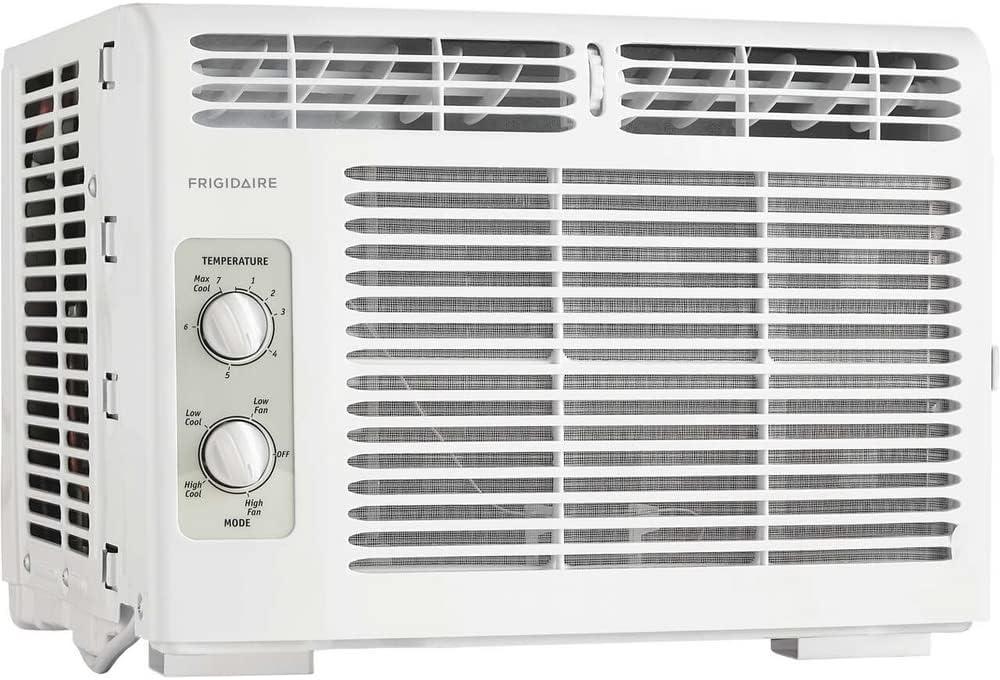 White 5000 BTU Window-Mounted Air Conditioner with Antimicrobial Mesh Filter