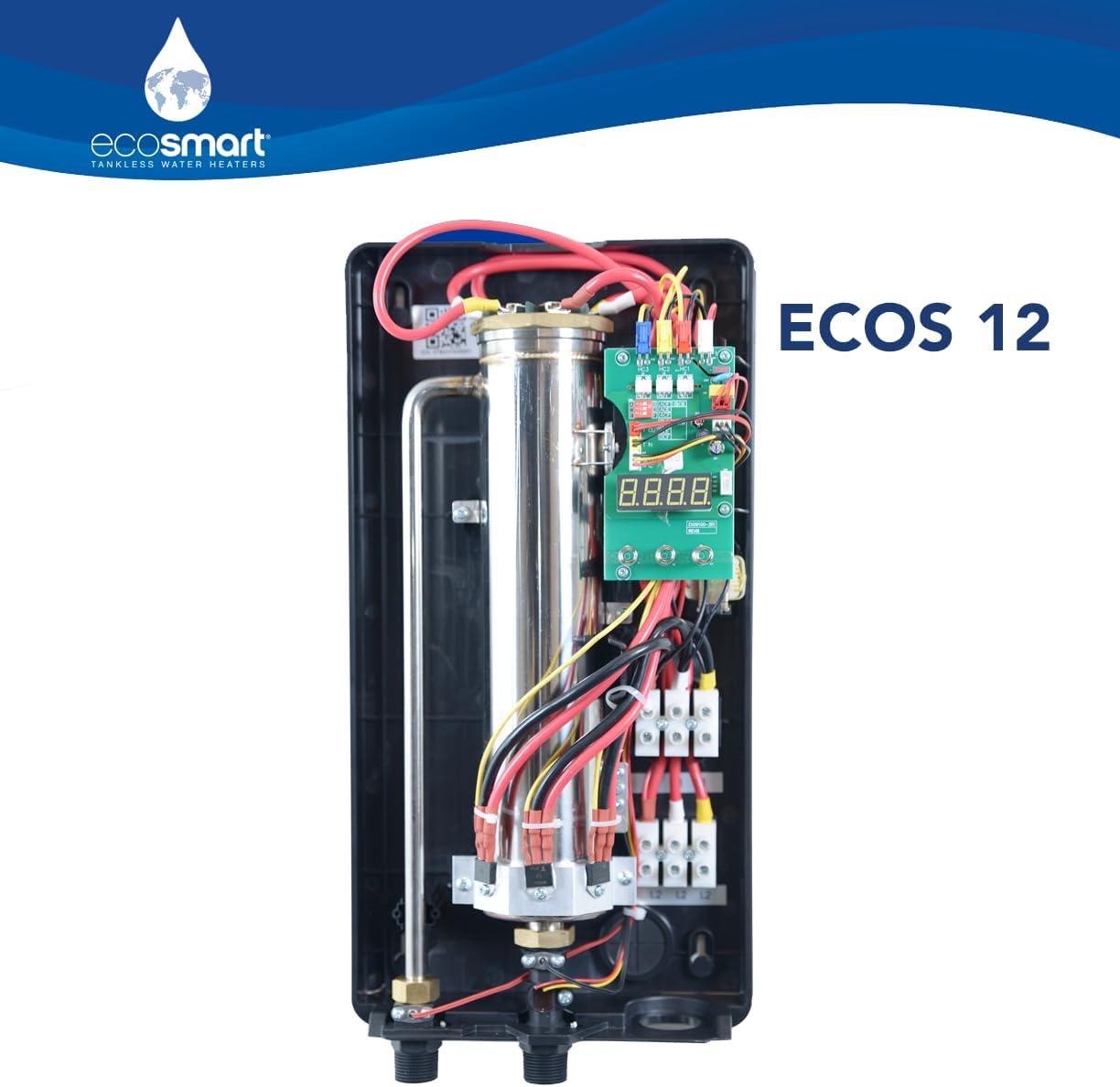 EcoSmart White Electric Tankless Water Heater with Digital Display