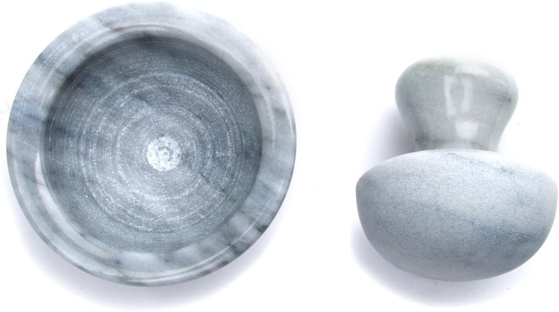 2pc Marble Mortar and Pestle White - Fox Run: 4" Pinch Bowl Set, Hand Wash, 4.25" Height, 2-Piece Marble Kitchen Tool