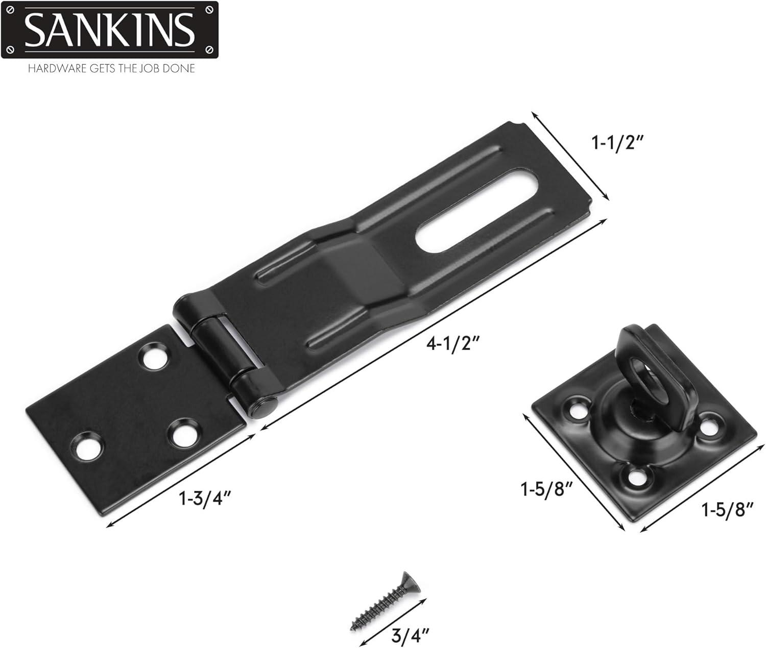 National Hardware Black Steel Swivel Staple Safety Hasp