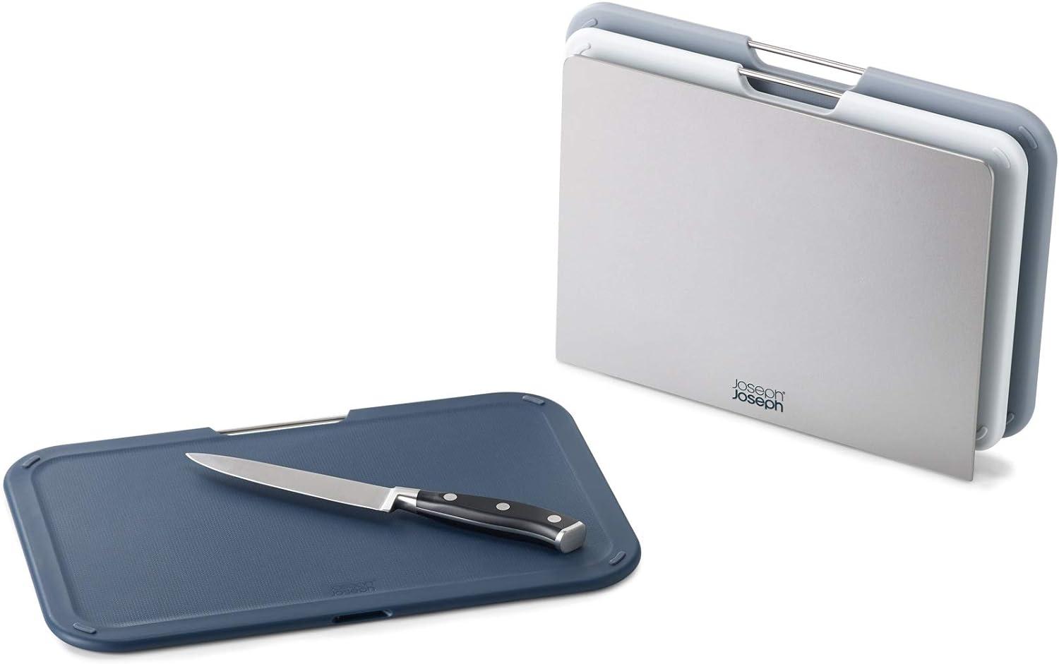 Joseph Joseph Nest Boards Regular 3pc Set Gray: Cutting Board Set, Dishwasher Safe, Lightweight, Polypropylene Material