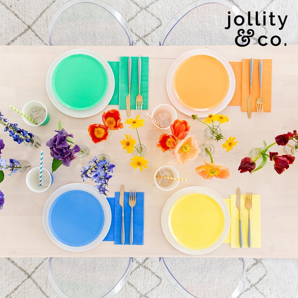 Apricot Orange 8" Paper Dessert Plates - Pack of 8