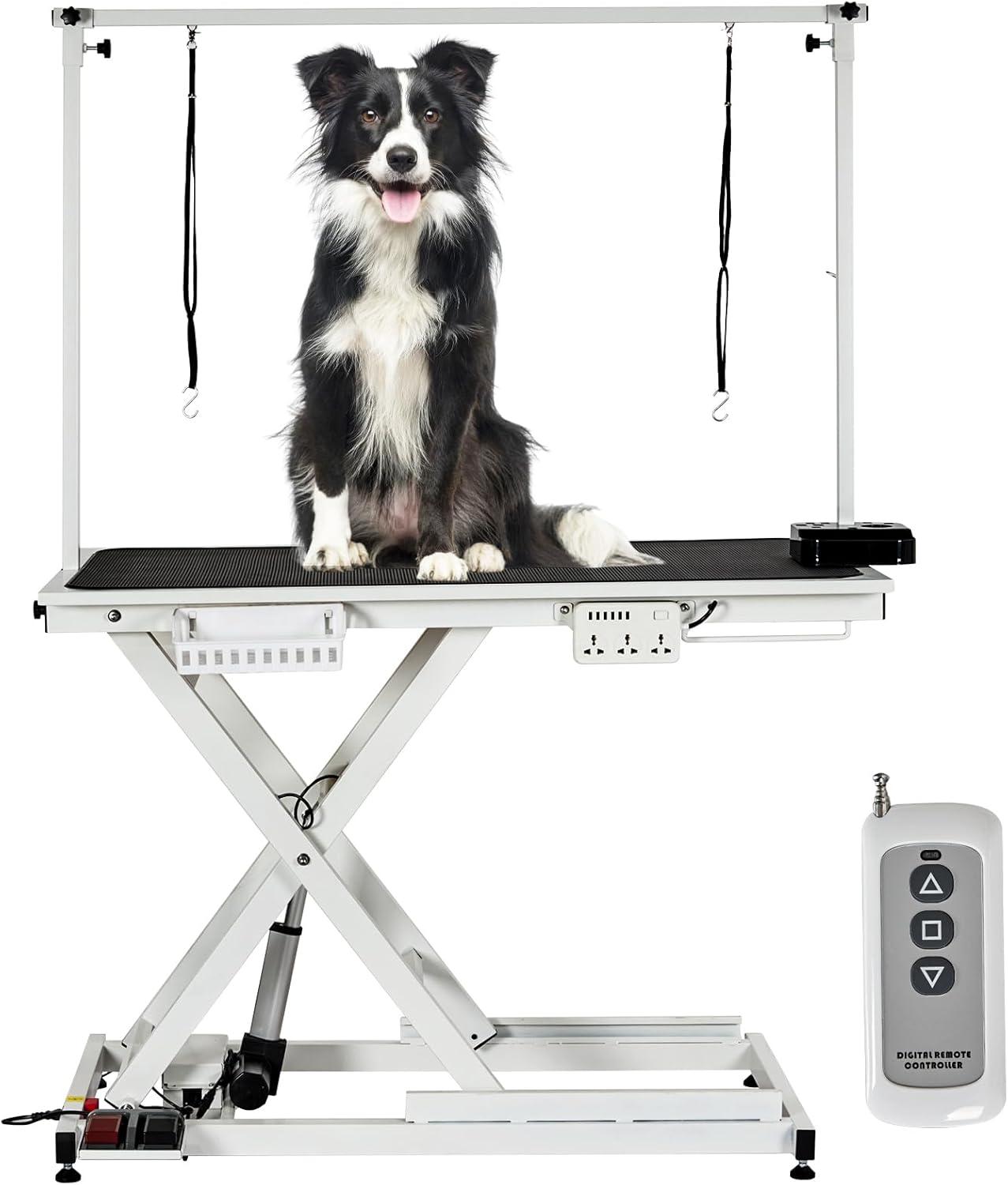 babevy 50'' Electric Dog Grooming Table, Heavy Duty, Height Adjustable Pet Grooming Table | Wayfair