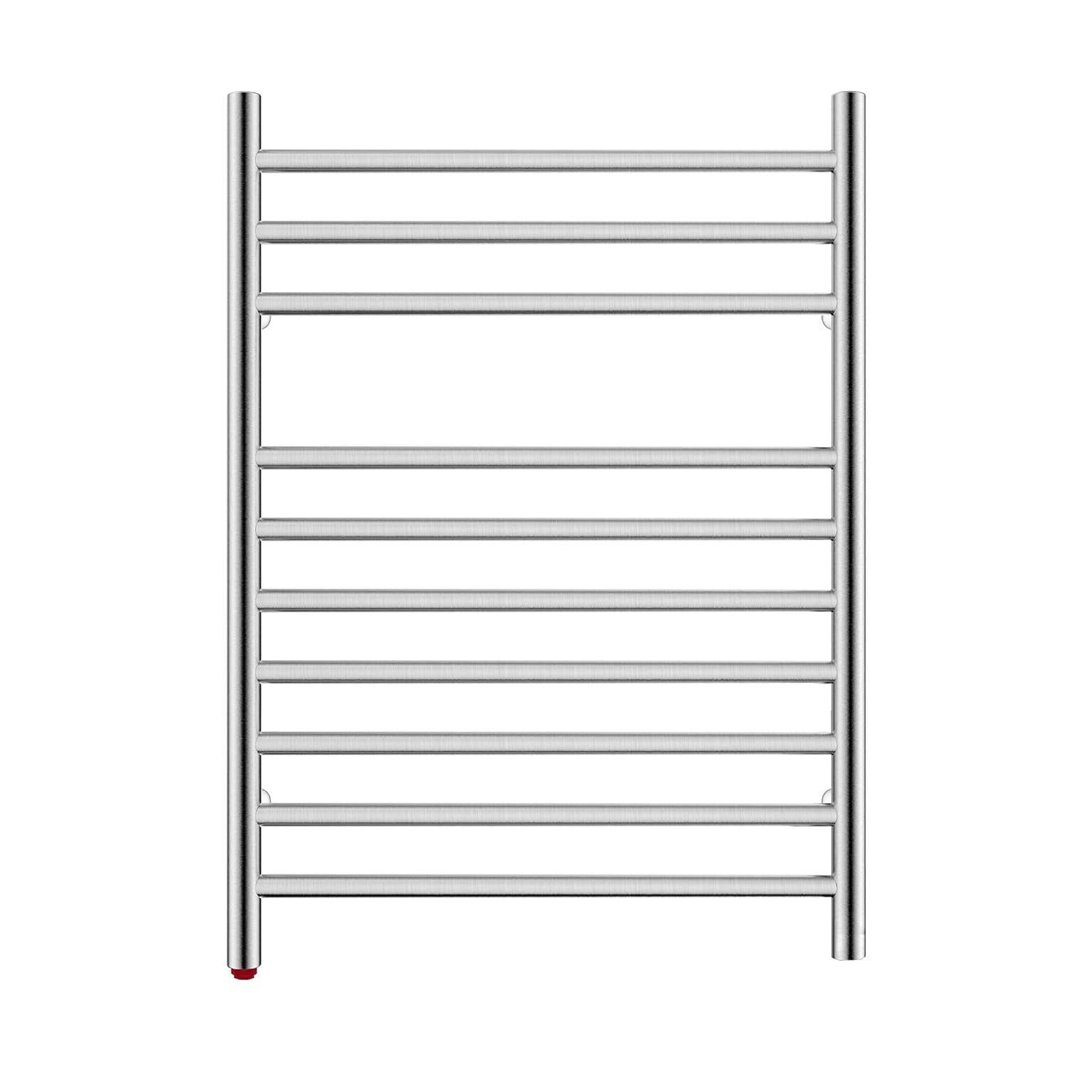 HEATGENE Towel Warmer, Heated Towel Warmer Rack, Wall-Mounted Hardwired/Plug-in Electric Towel Warmers for Bathroom, Hot Towel Rails - Matte Black