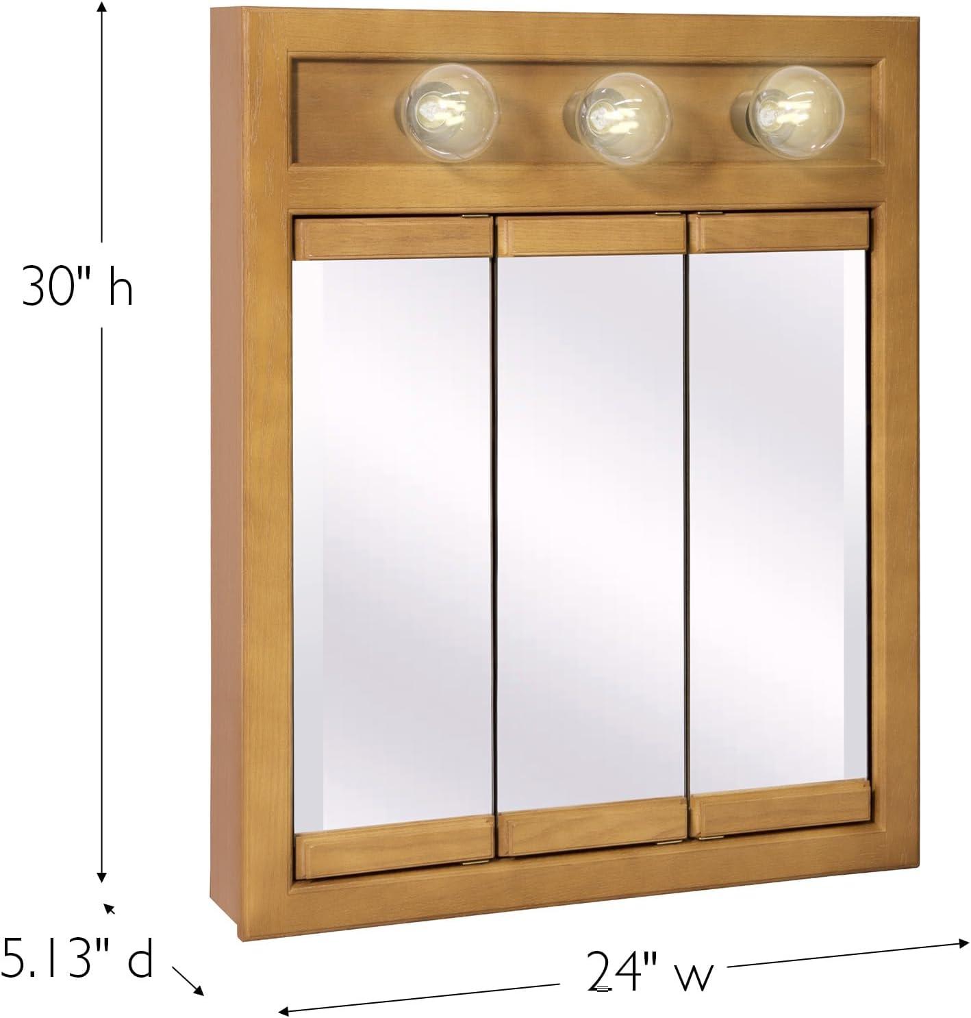 Richland 24-Inch Wood Medicine Cabinet in Nutmeg Oak