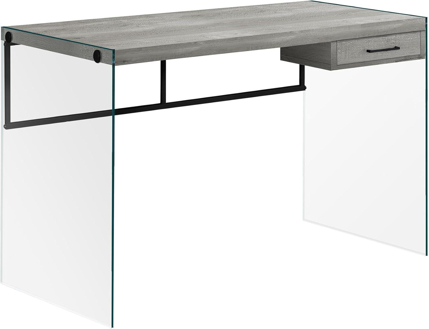 Monarch Specialties Computer Desk, Home Office, Laptop, Storage Drawers, 48"L, Work, Grey Laminate