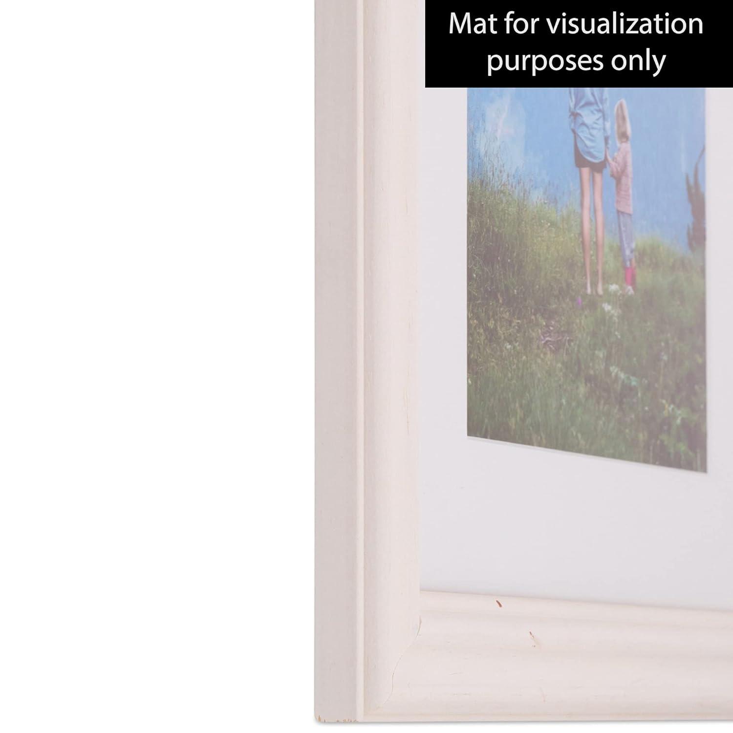 ArtToFrames 10x20 Inch White Picture Frame, This 1.5" Custom Wood Poster Frame is Off White Wash Barnwood Style Frame, for Your Art or Photos - Comes with Regular Glass, WOM0066-56673-YWHT-10x20