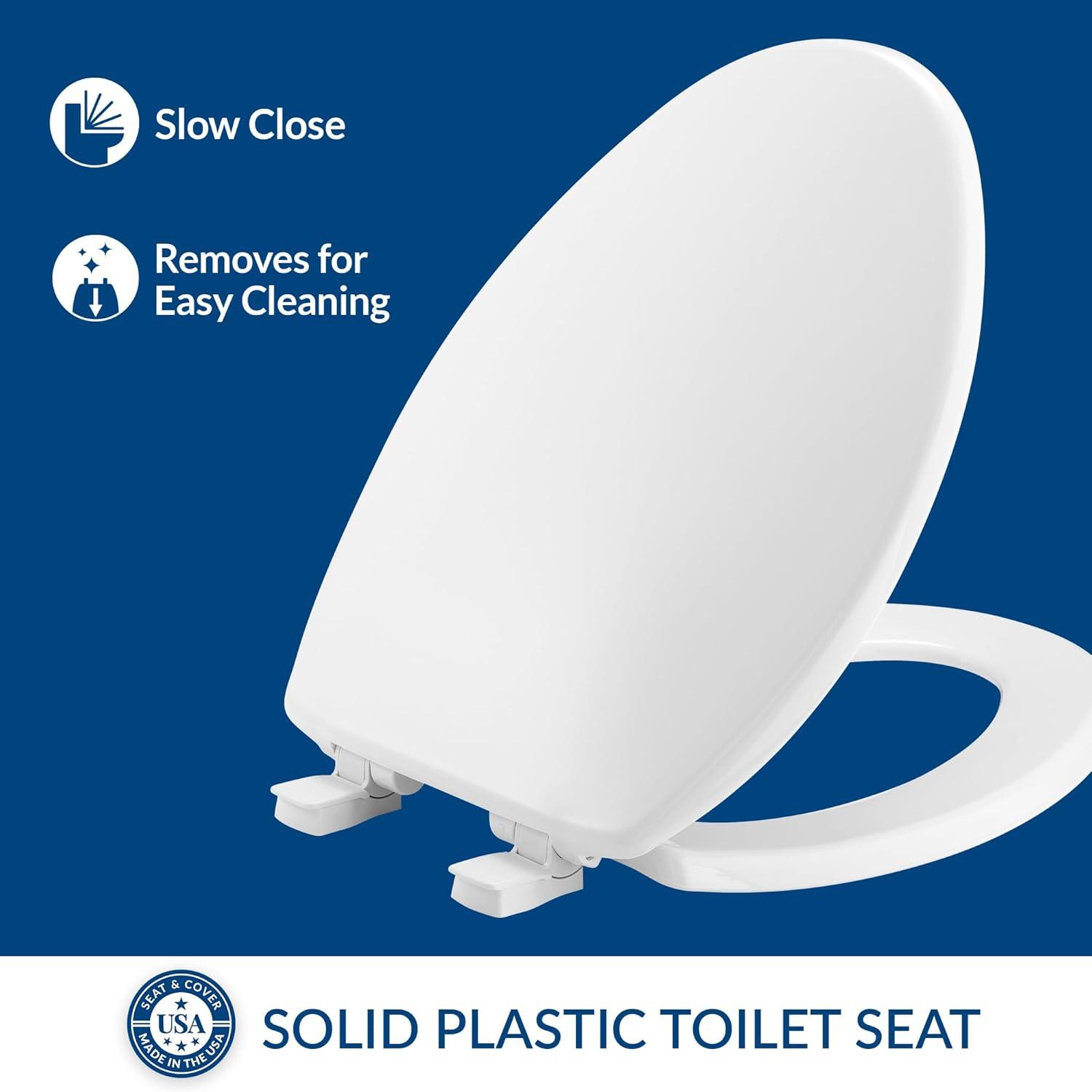 Bemis 166TT 000 Elongated Toilet Seat, White Molded Wood - Quantity 1