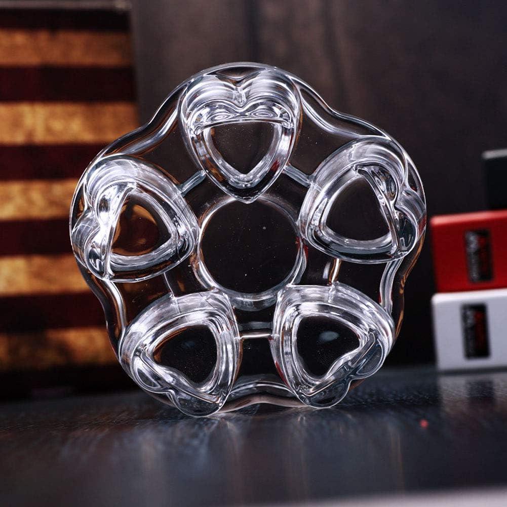 Teapot Warmer Crystal Glass Heart Shape Heating Base Tea Set Accessories