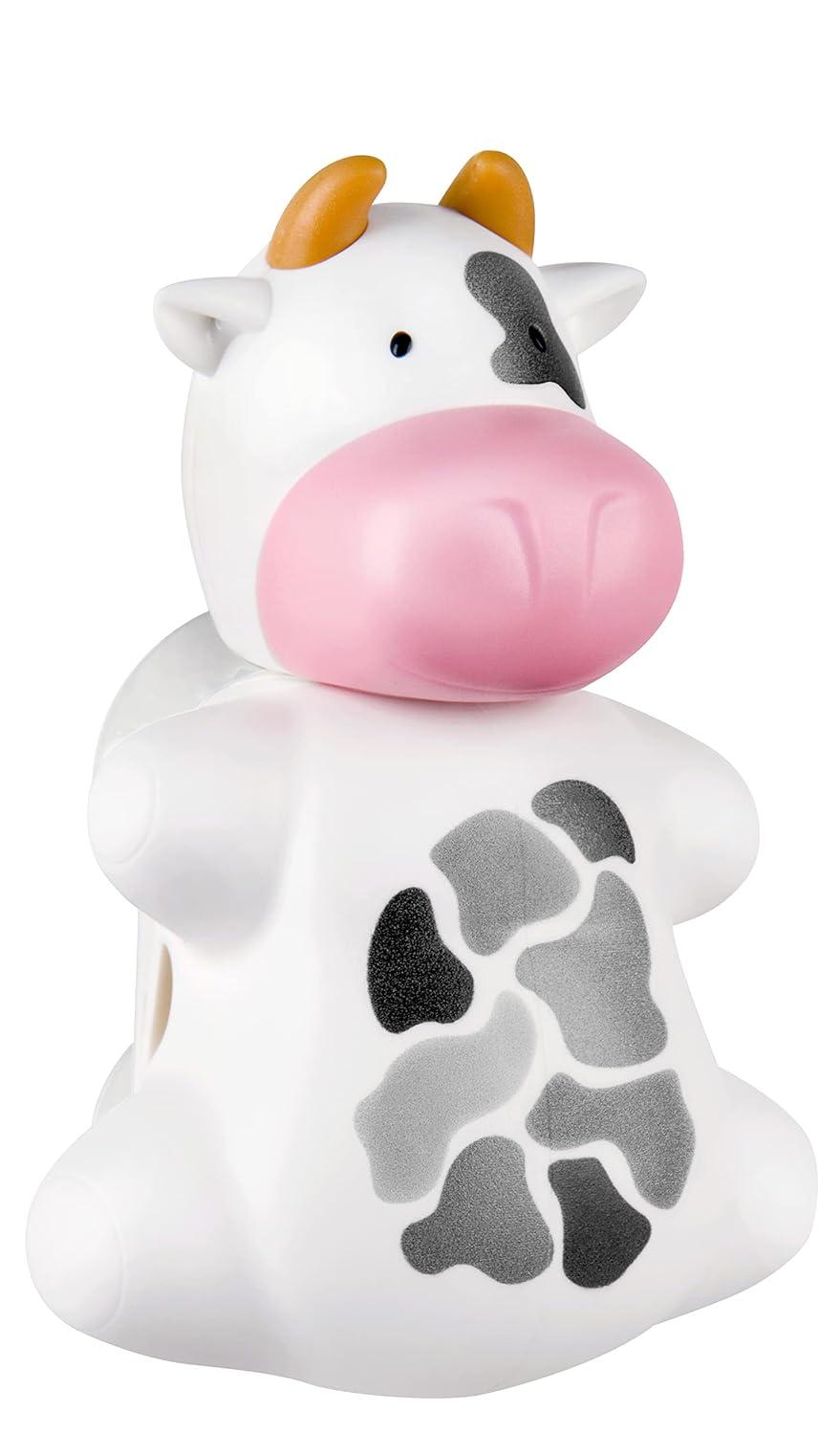 Flipper Fun Animal Cow Toothbrush Cover – Kids Toothbrush Holder with Cover – Toothbrush Holders for Bathrooms - Suction Cup Toothbrush Holder