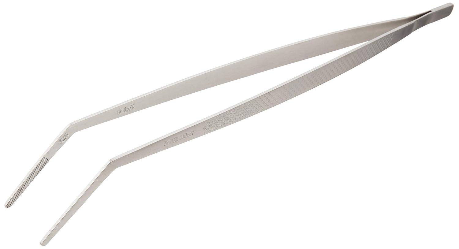 Mercer Culinary Straight Precision Plus Chef Plating Tong, 11-3/4 Inch, Stainless