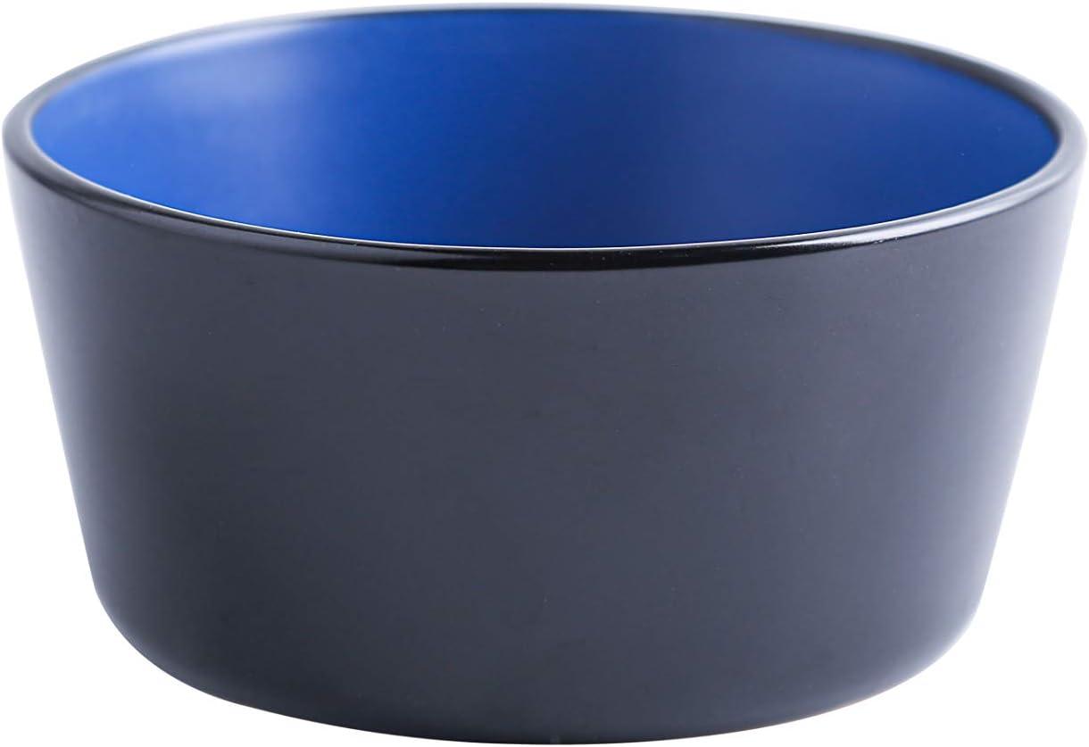 Blue and Black Ceramic 32-Piece Dinnerware Set, Service for 8