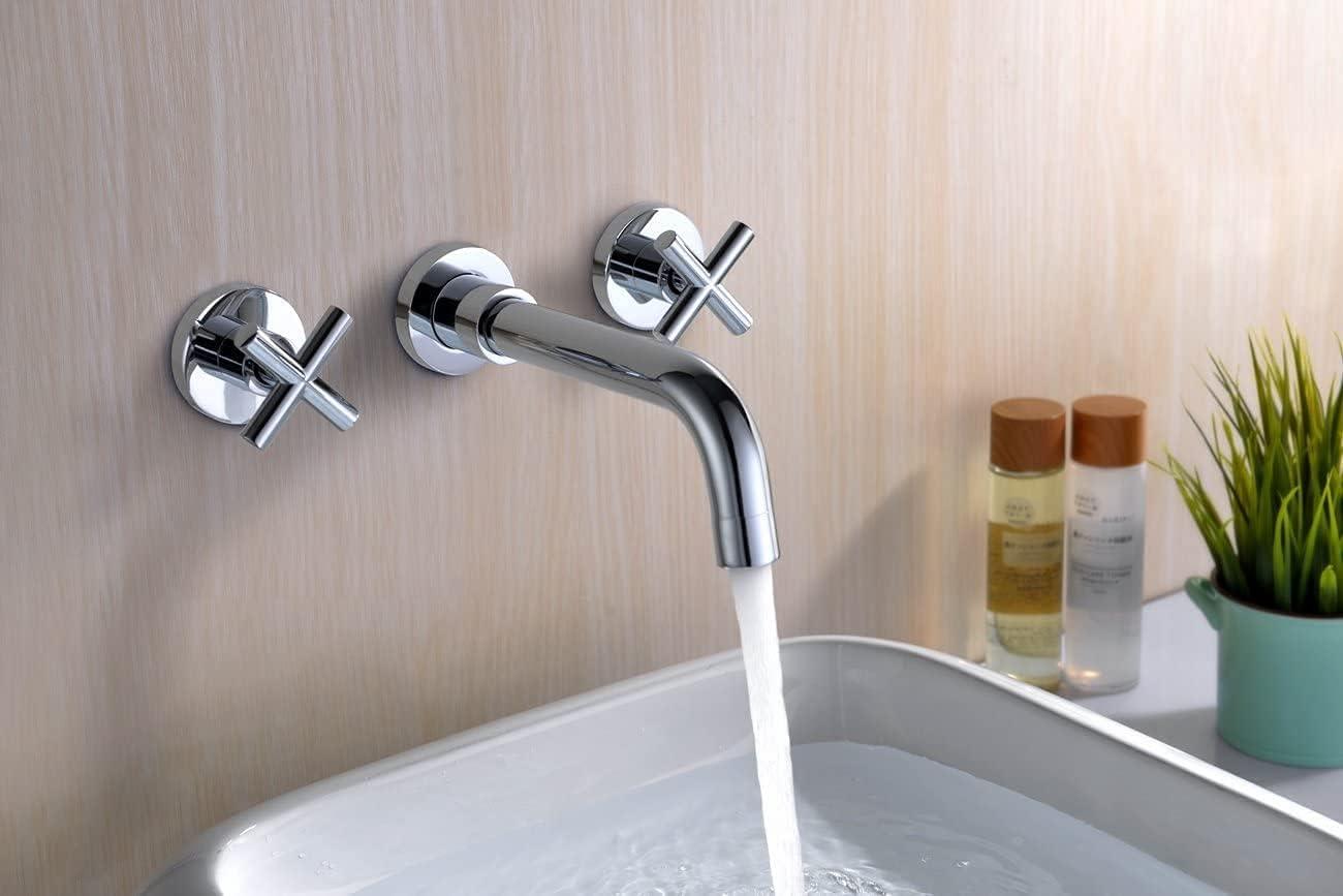 Wall Mounted 2-handle Bathroom Faucet