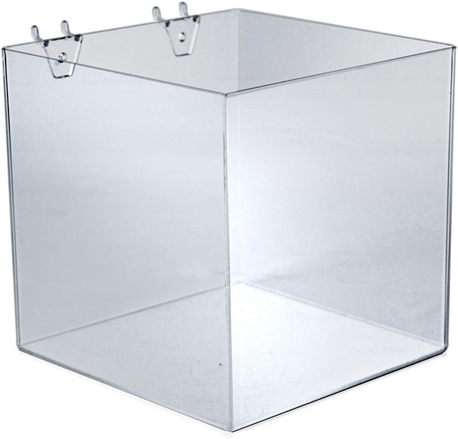 8" Cube Bin for Pegboard or Slatwall, 4-Pack