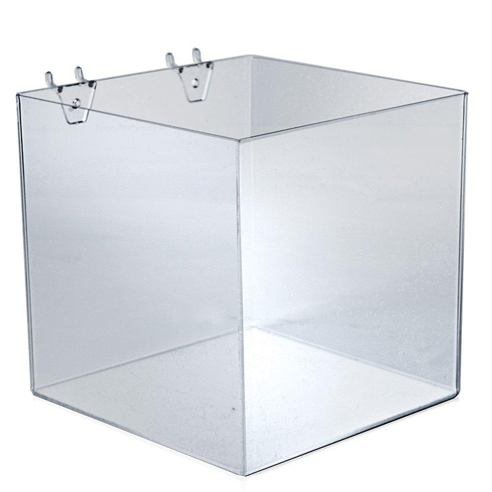 8" Cube Bin for Pegboard or Slatwall, 4-Pack