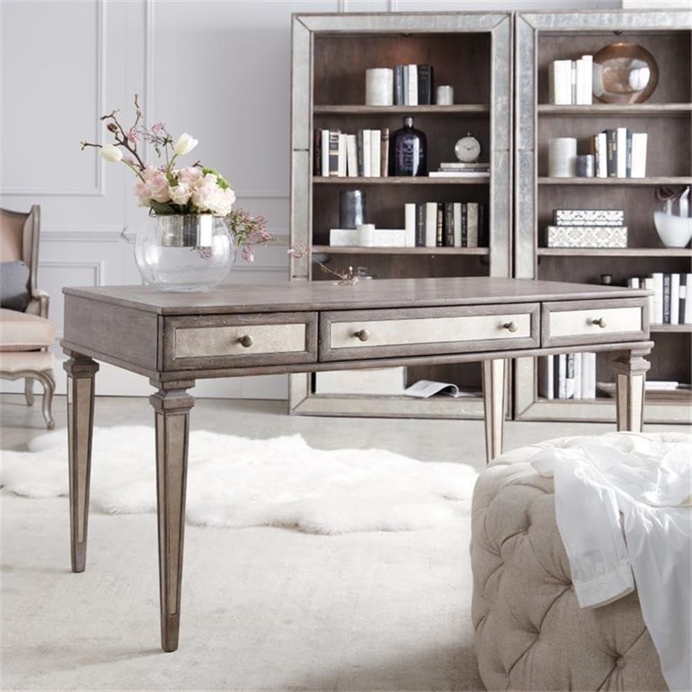 Hooker Furniture Rustic Glam Solid Wood Top Writing Desk