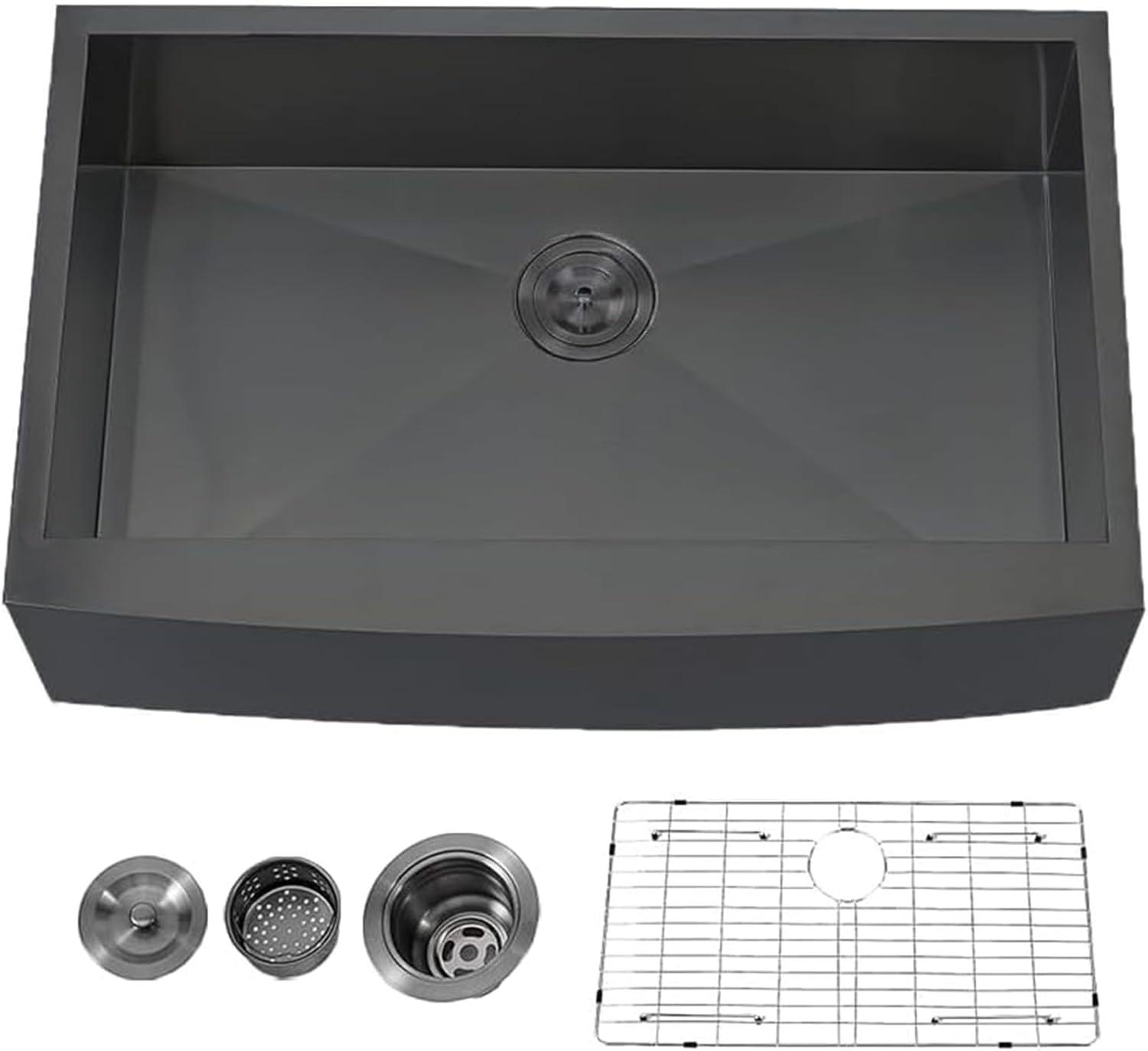 Ruvati 33-inch Apron-Front Farmhouse Kitchen Sink -Stainless Steel