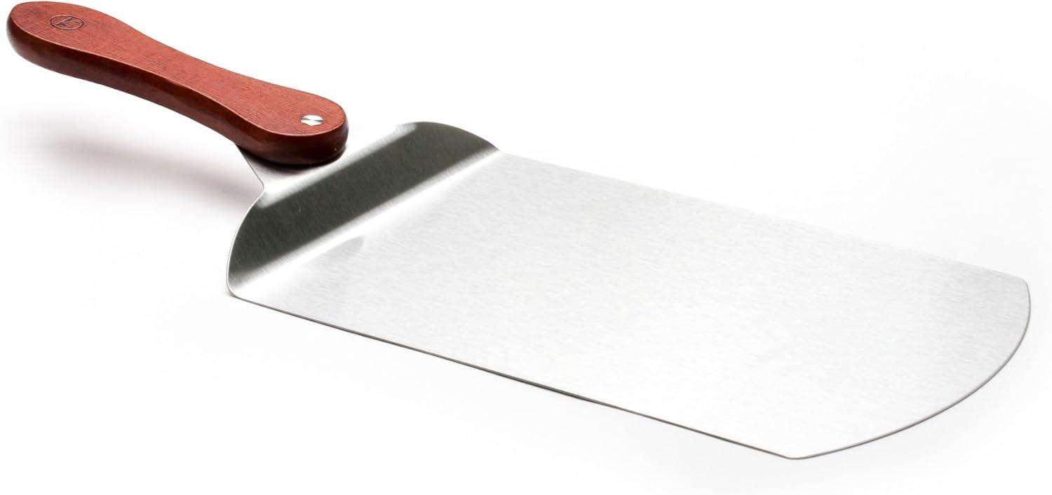 Outset Stainless Steel Pizza Peel with Collapsible Rosewood Handle