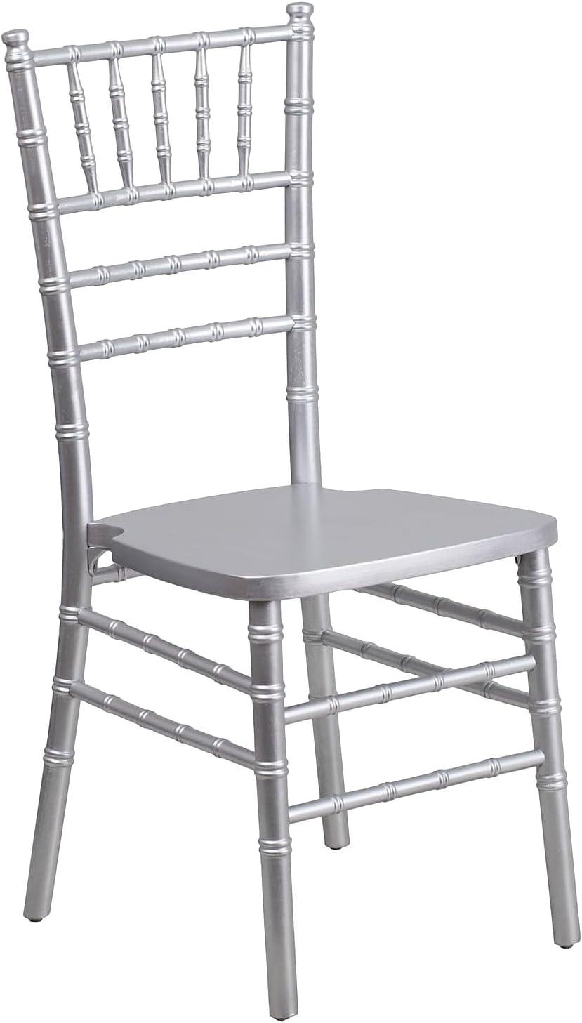 Elegant Silver Wood Chiavari Banquet Chair