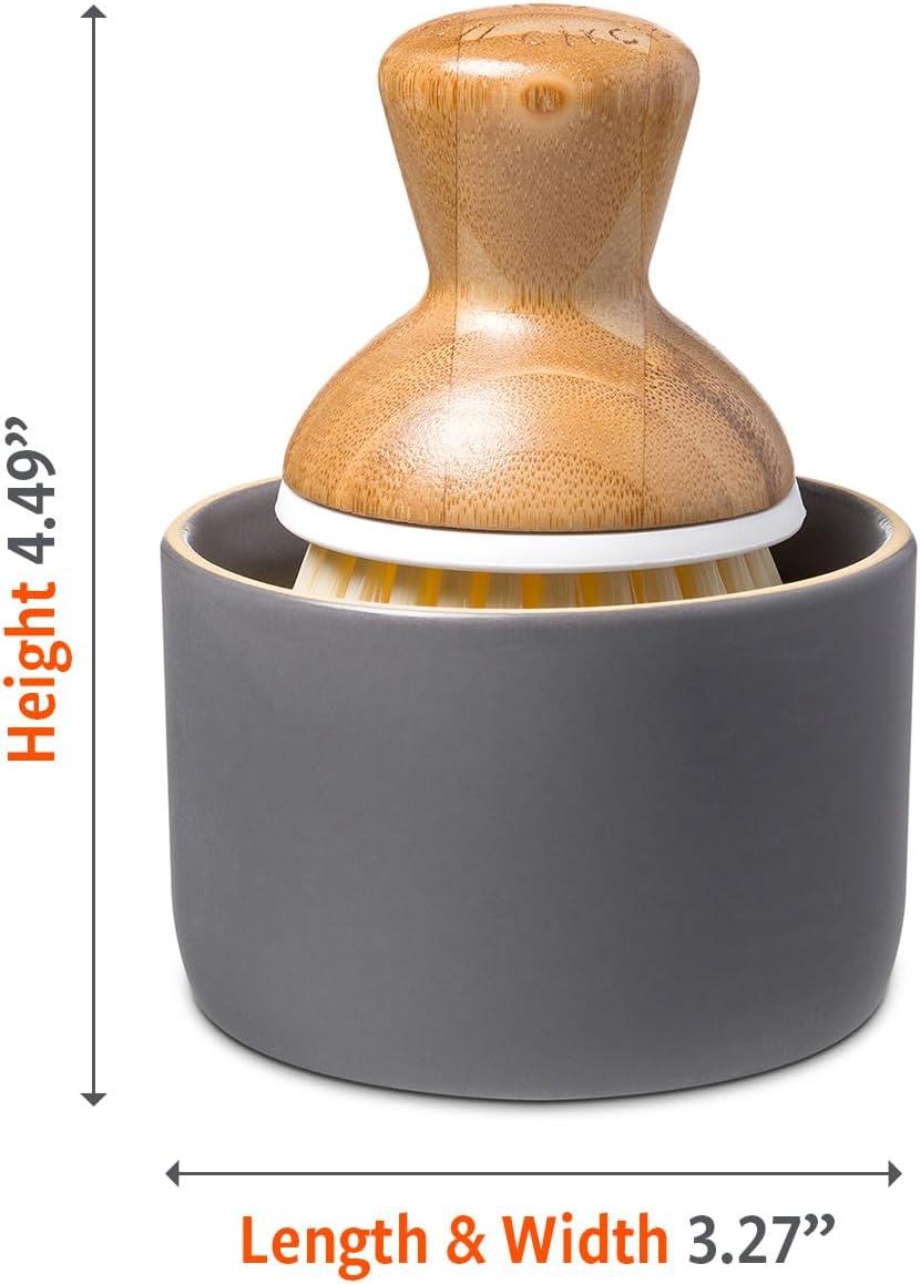 Full Circle Home Tiny Team Mini Brush and Dustpan Set Grey - 4 ct