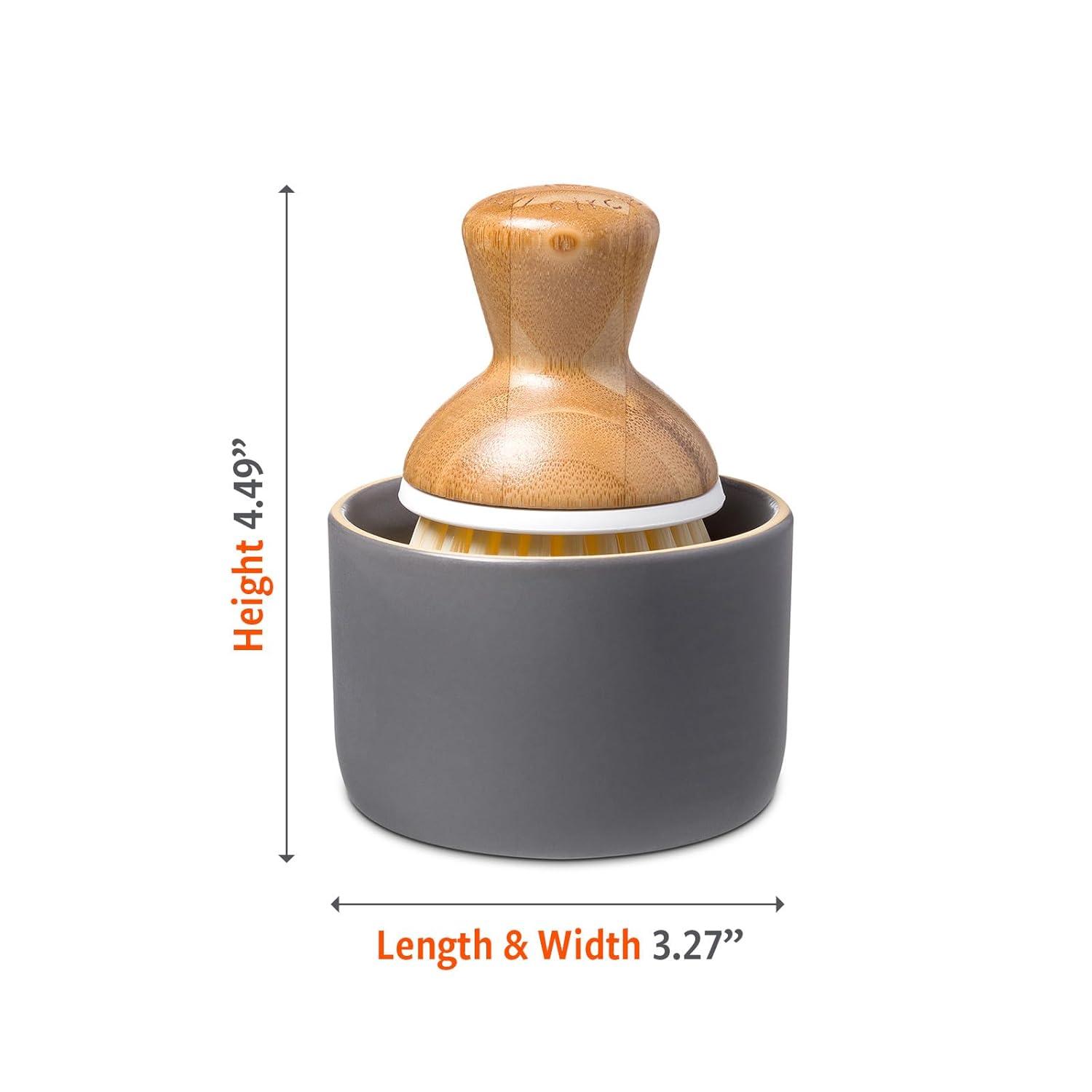 Full Circle Home Tiny Team Mini Brush and Dustpan Set Grey - 4 ct