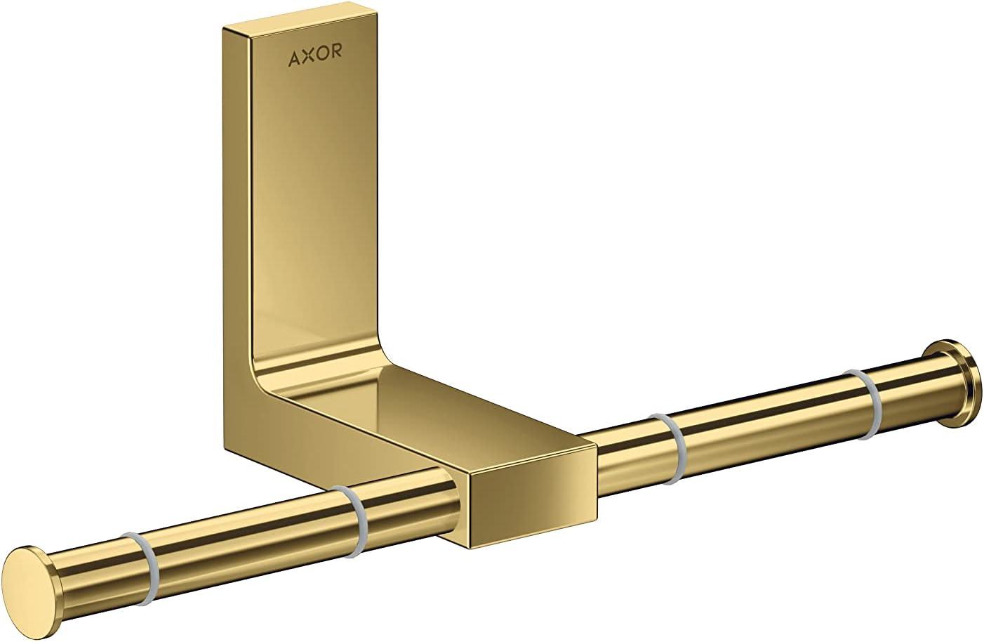 Polished Gold Double Metal Toilet Paper Holder