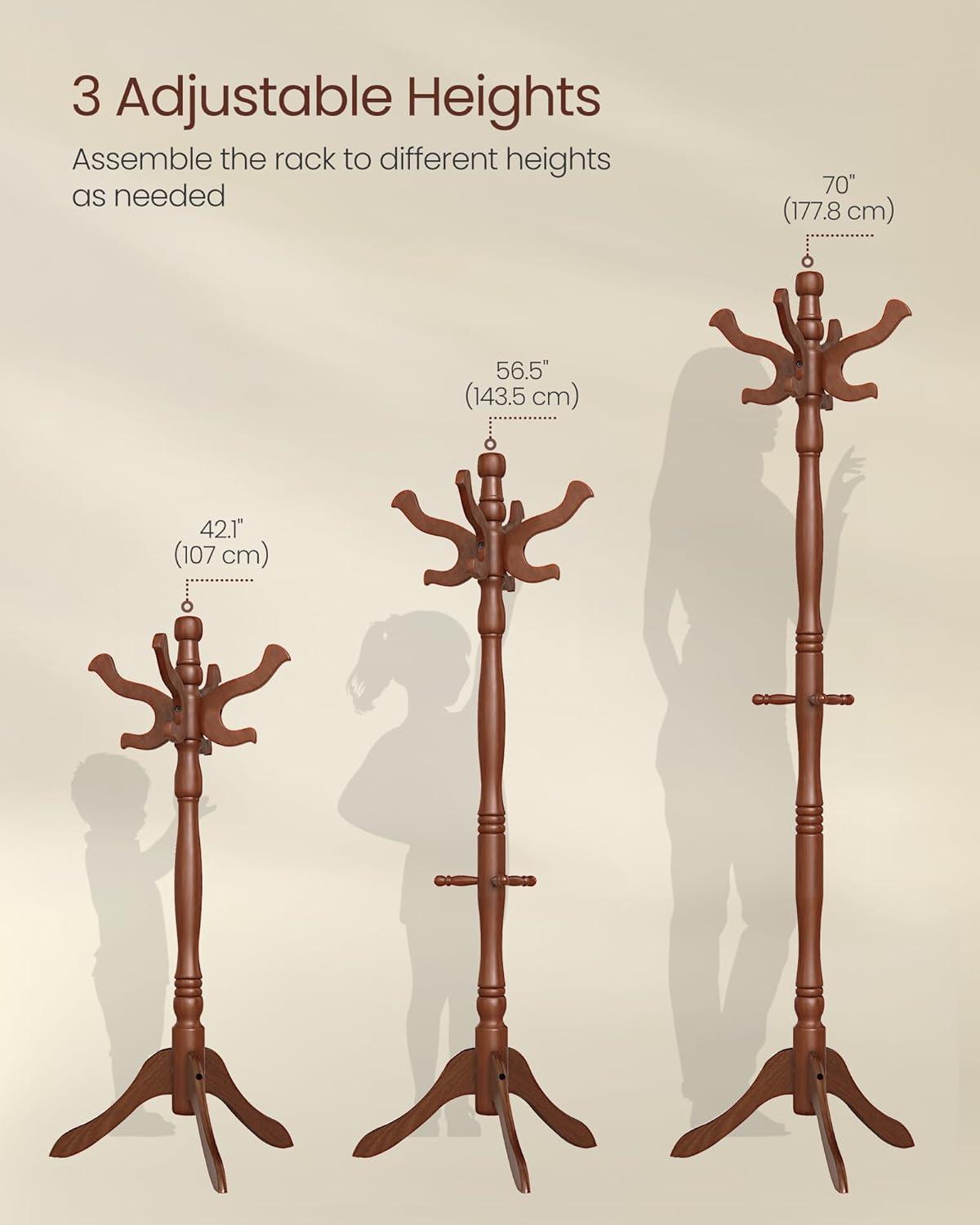 Red Barrel Studio® Coat Rack Free Standing With 11 Hooks