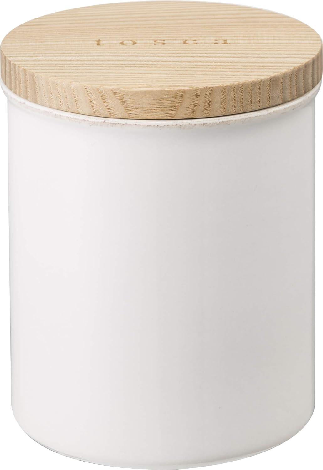 Tosca Yamazaki Home Ceramic Canister, Dry Food Kitchen Storage Container, Plain, 15.25 oz. Airtight