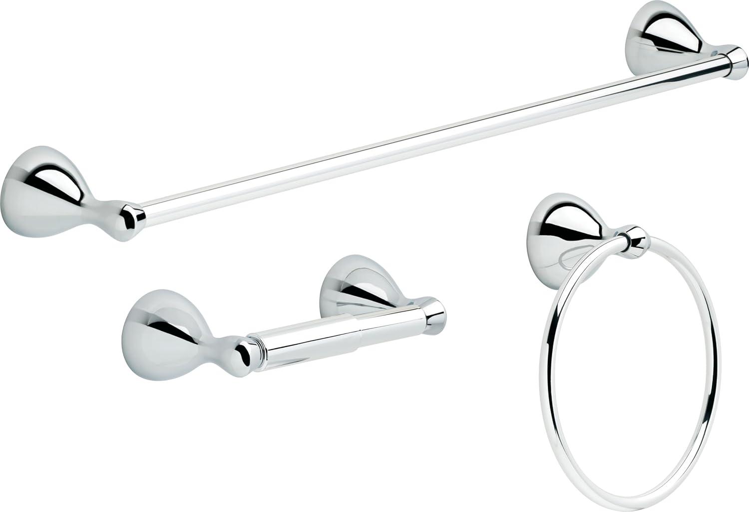 Foundations Polished Chrome 3-Piece Bathroom Accessory Set