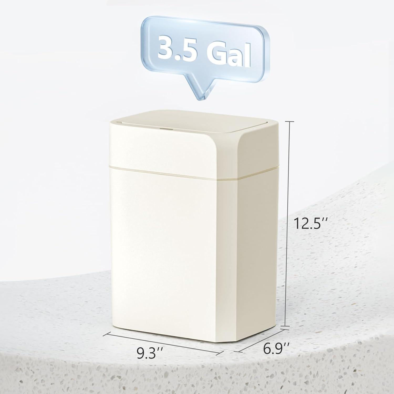 LOVE YOUR BATH LLC 2-Pack 3.5 Gallon Trash Can With Lid, Motion Sensor, Waterproof Smart Trash Can