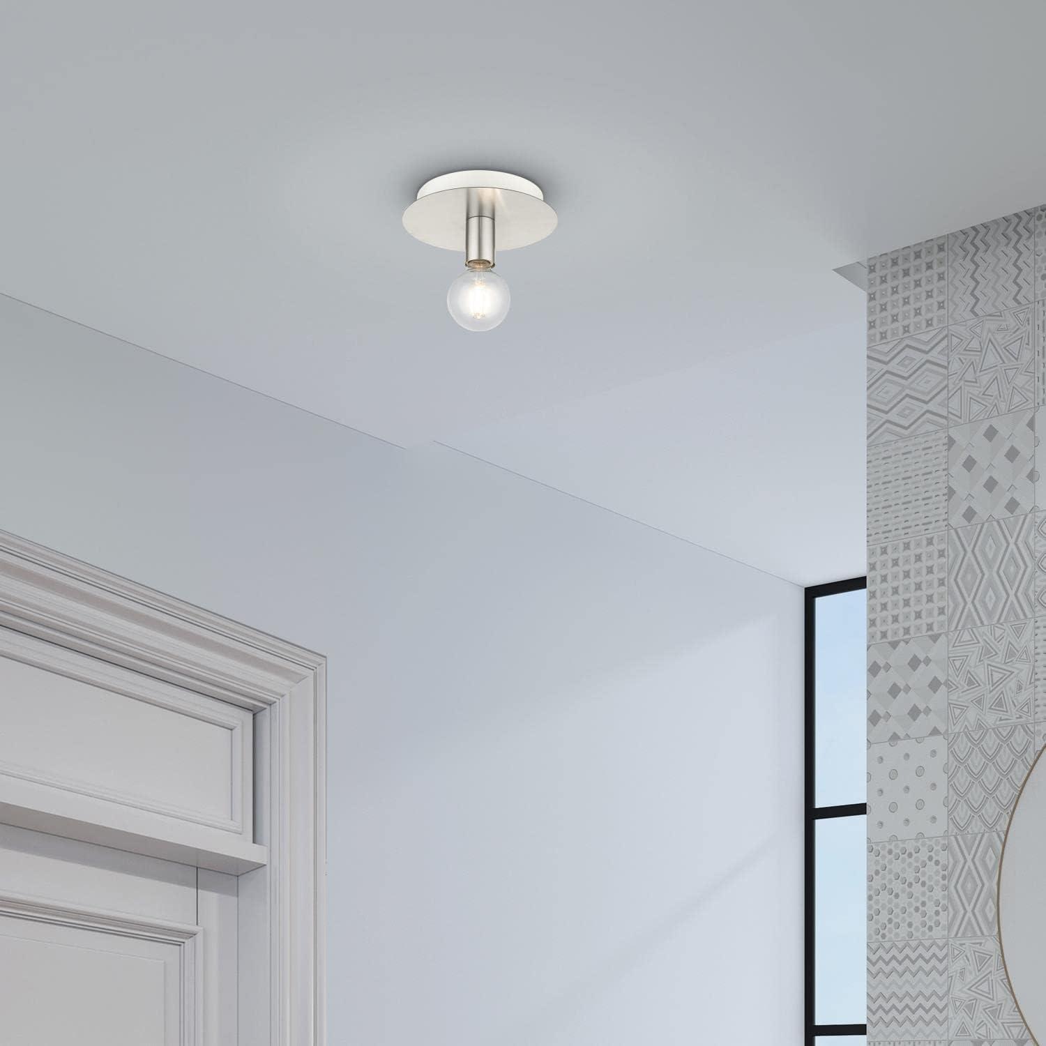 Livex Lighting Hillview 1 - Light Flush Mount in  Brushed Nickel
