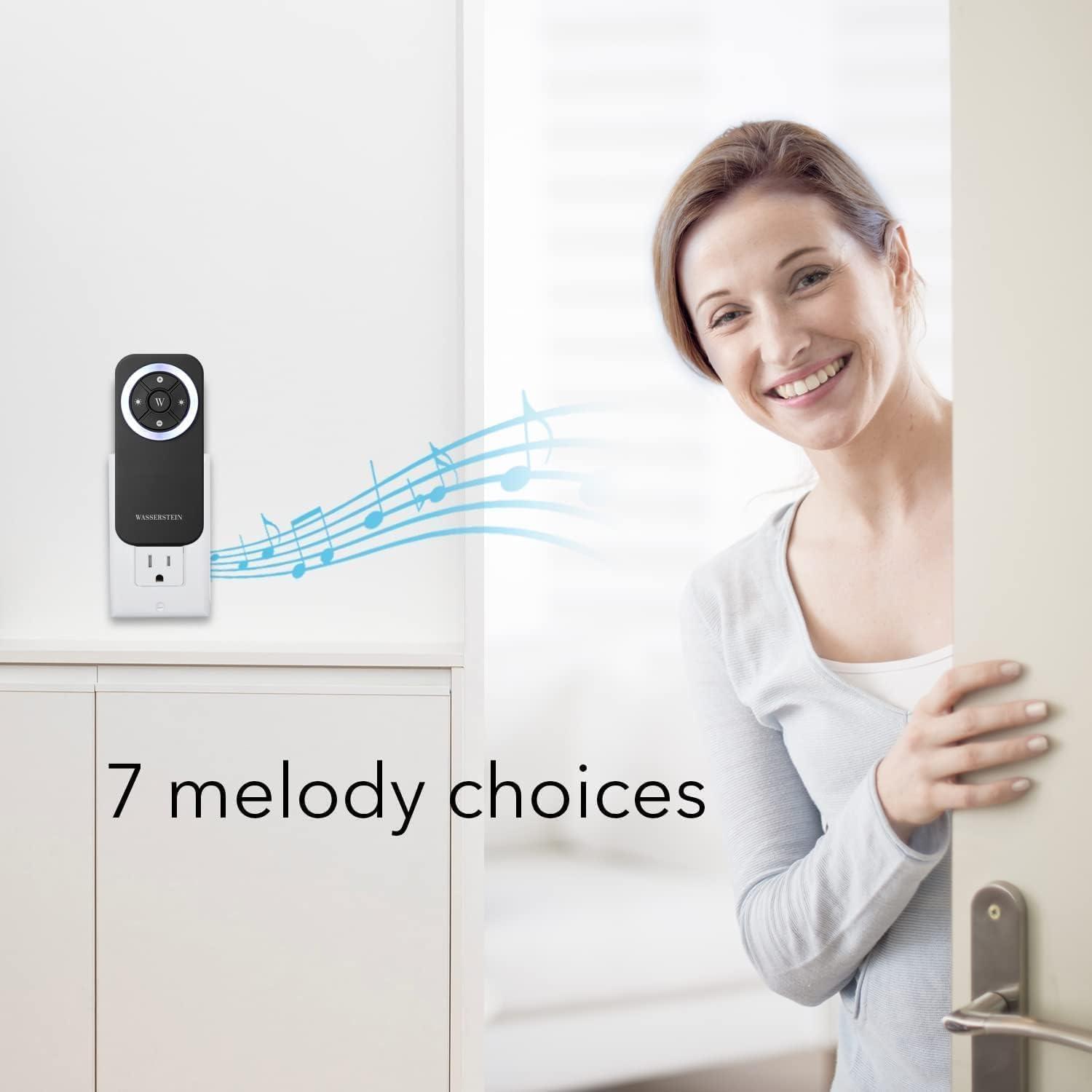 Wasserstein Wireless Doorbell Chime - Compatible with Blink Video Doorbell (1-Pack, Black)