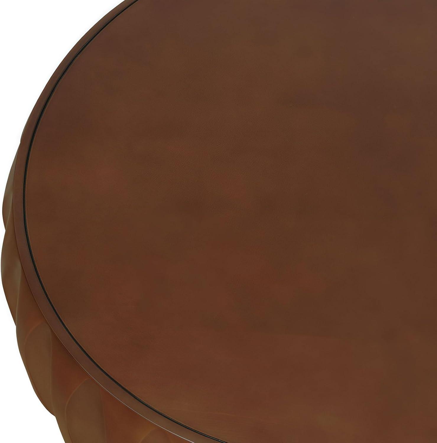 Williamspace Modern Glam Round End Nesting Coffee Table Set for Living Room (Set of 2) No Assembled Blue